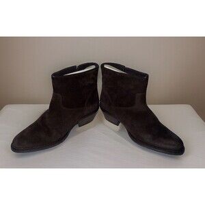 NIB Womens Bos & Co Romona Brown suede Ankle Boot Buckle Distressed EU 41 US 10